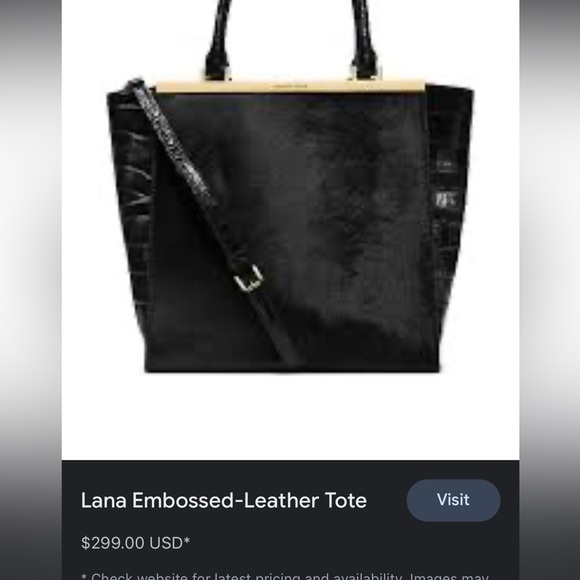 EUC Michael Kors Lana embossed tote, black - Picture 7 of 8